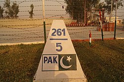 Boundary Marker at Sadqi Border Crossing