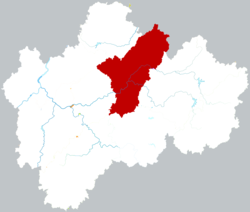 Location of Yiwu in Jinhua