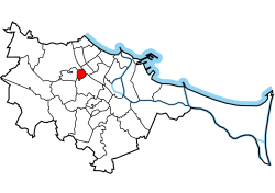 Location of Strzyża within Gdańsk