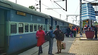 22322 DN Hool Express standing on platform no. 3 of Siuri railway station