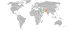 Location map for Israel and Pakistan.