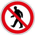 KennV Verbotszeichen Fußgänger