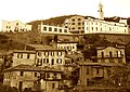 The village of Moltrasio with the same church tower in 2014