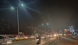 Bustling Nanthoor Junction view at night