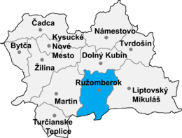 Distretto di Ružomberok – Localizzazione