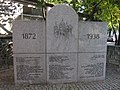 Dreisprachige Gedenktafel am Ort der Neuen Synagoge in Breslau