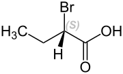 Strukturformel von (S)-2-Brombutansäure