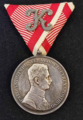 Silver Medal for Bravery 1st Class for Officers, 1917 version, Charles I of Austria