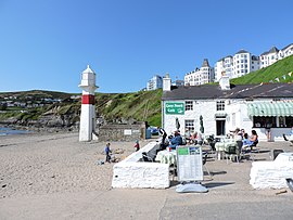 Strand in Port Erin mit Blick auf den Hauptort