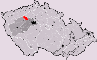 Lage des Džbán in Tschechien