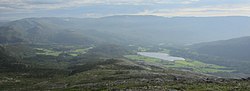 Photography of Åbygda, taken from Skarstadfjellet