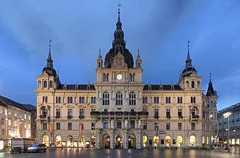 Het stadhuis Rathaus van Graz