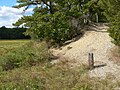 Trail climbs the esker