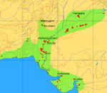 Extent and major sites of the Indus Valley Civilization