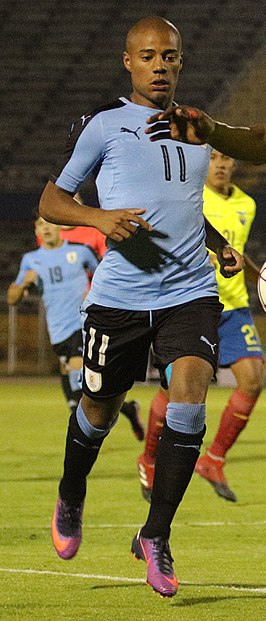 De La Cruz in 2017 als speler van Uruguay –20