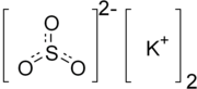 Structuurformule van kaliumsulfiet