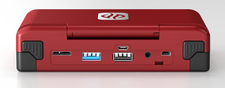 Back of a red variant with ports (rendered)