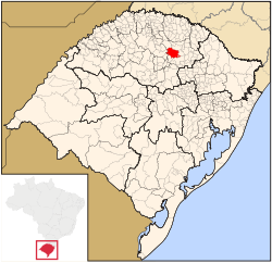 Location in Rio Grande do Sul