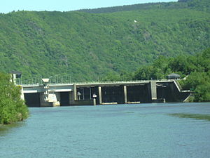 Staustufe Serrig, Unterwasserseite