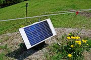 Solarantrieb für elektrischen Weidezaun 26. Mai 2010