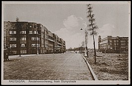 De Amstelveenseweg ter hoogte van de Olympiakade; 1928