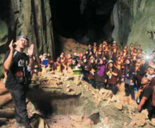 TM Earth Camp 2014 di sebuah gua di Taman Negeri Gunung Stong, Kelantan