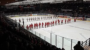 Innenansicht vor einem Eishockeyspiel