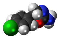 Space-filling model of clominorex