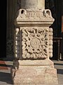 Detail of an outside column in front of the Church