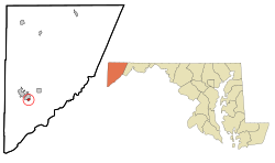 Location of Loch Lynn Heights, Maryland