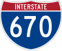 Interstate 670 marker