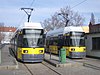 Modern low-floor Berlin trams in 2005