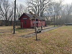 Chicago and North Western Railway depot in Moingona