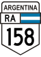 National Route 158 shield}}