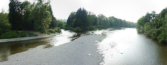 Die Mündung von Glatt und Uze bei Oberbüren