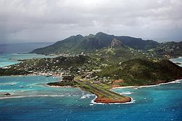 Union Island Airport from the air