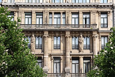 Closeup of the café's façade