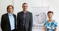 Wikipedians in Residence mit der Direktorin der NB, Marie-Christine Doffey