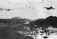 Japanese aircraft over Hong Kong, 1941