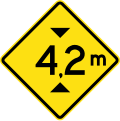 PF-5 Height restriction ahead (4.2 metres (14 ft))