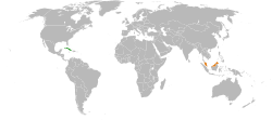 Map indicating locations of Cuba and Malaysia