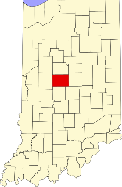 Karte von Boone County innerhalb von Indiana