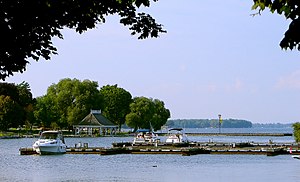 Blick auf den Hafen von Orillia