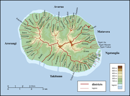 Het eiland Rarotonga met Avarua