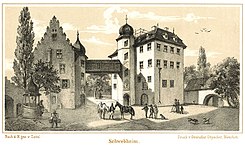 Schloss in einer Radierung von 1870