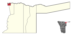 Karte Rundu in Namibia