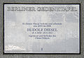 Berlin-Charlottenburg, Berliner Gedenktafel für Rudolf Diesel