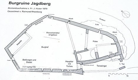 Grundriss der Burg Jagdberg