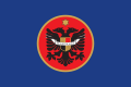 Ibrahim Rugova tarafından oluşturulan Dardanya bayrağı, UNMIK altındaki Kosova cumhurbaşkanlığı bayrağı.
