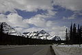 Blik vanaf de Icefields Parkway naar het noorden